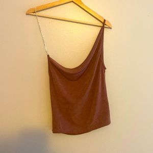 Cross over rhinestone strap top